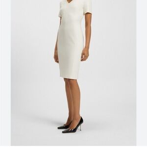 Boss Cream Midi Dress